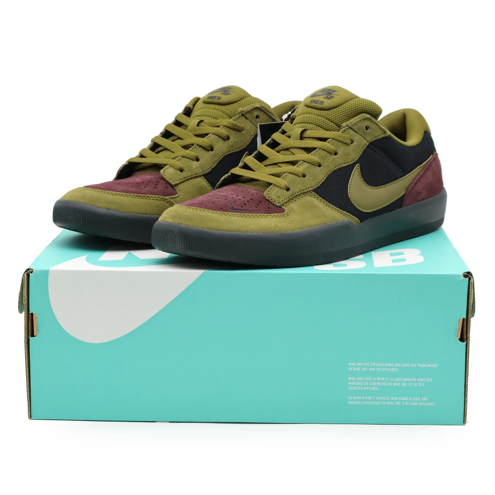 DV5477-008 Nike SB Force 58 Black Burgundy Crush Off Noir Olive Flak (Men's)