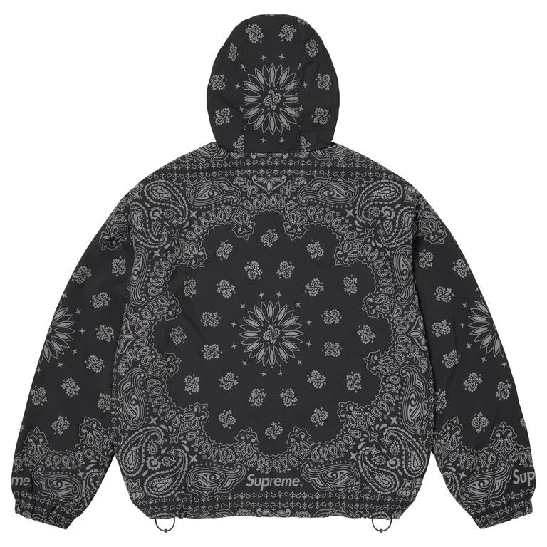 Supreme Reflective Bandana Anorak Black