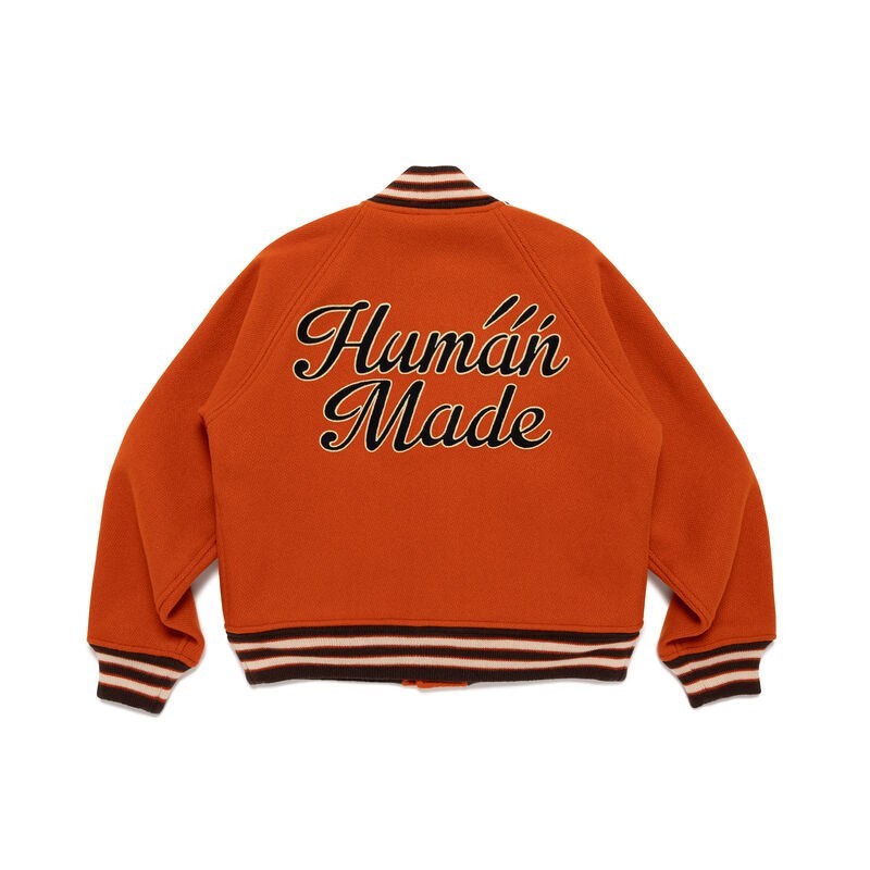 HUMAN MADE Wool Varsity Jacket Orange