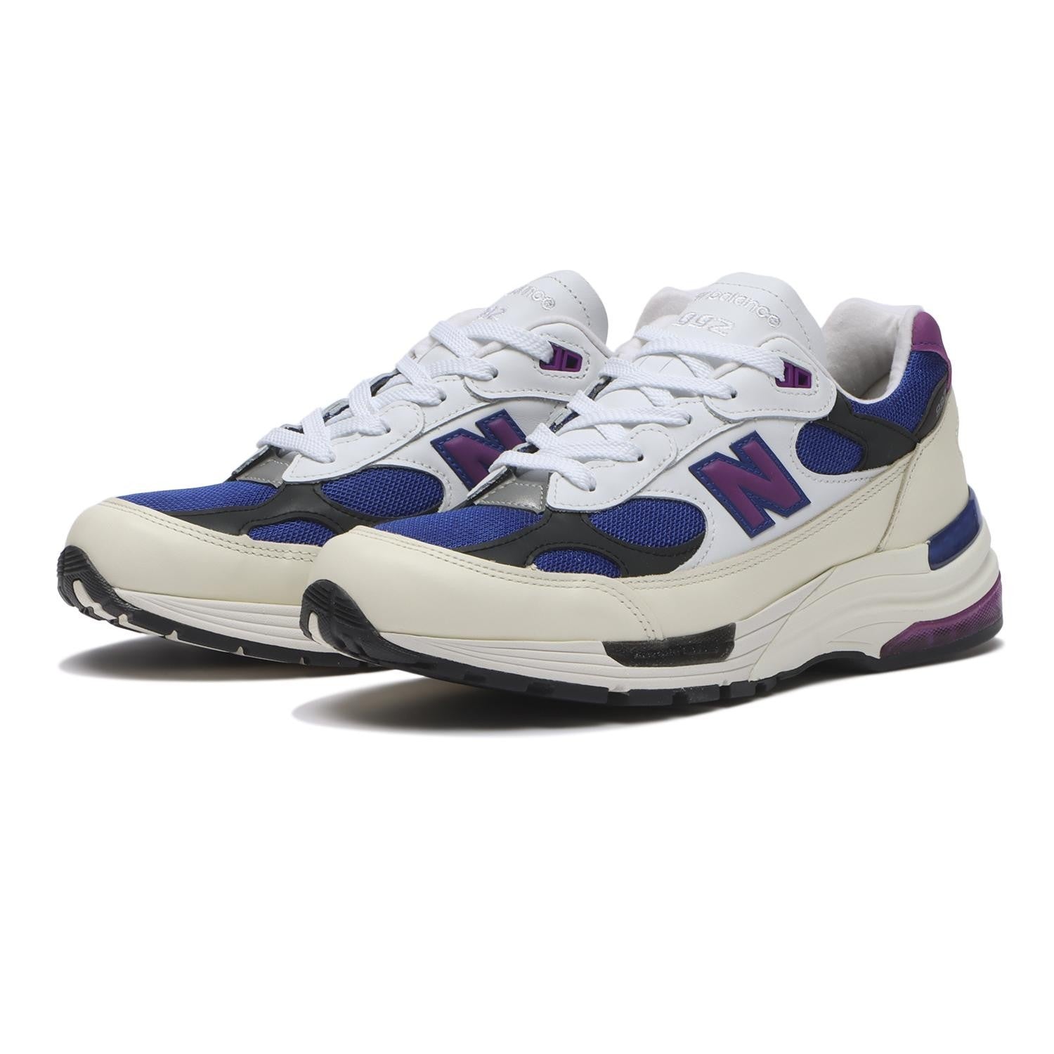 U99278L New Balance 992 White Team Royal Purple Fuchsia (Men's)