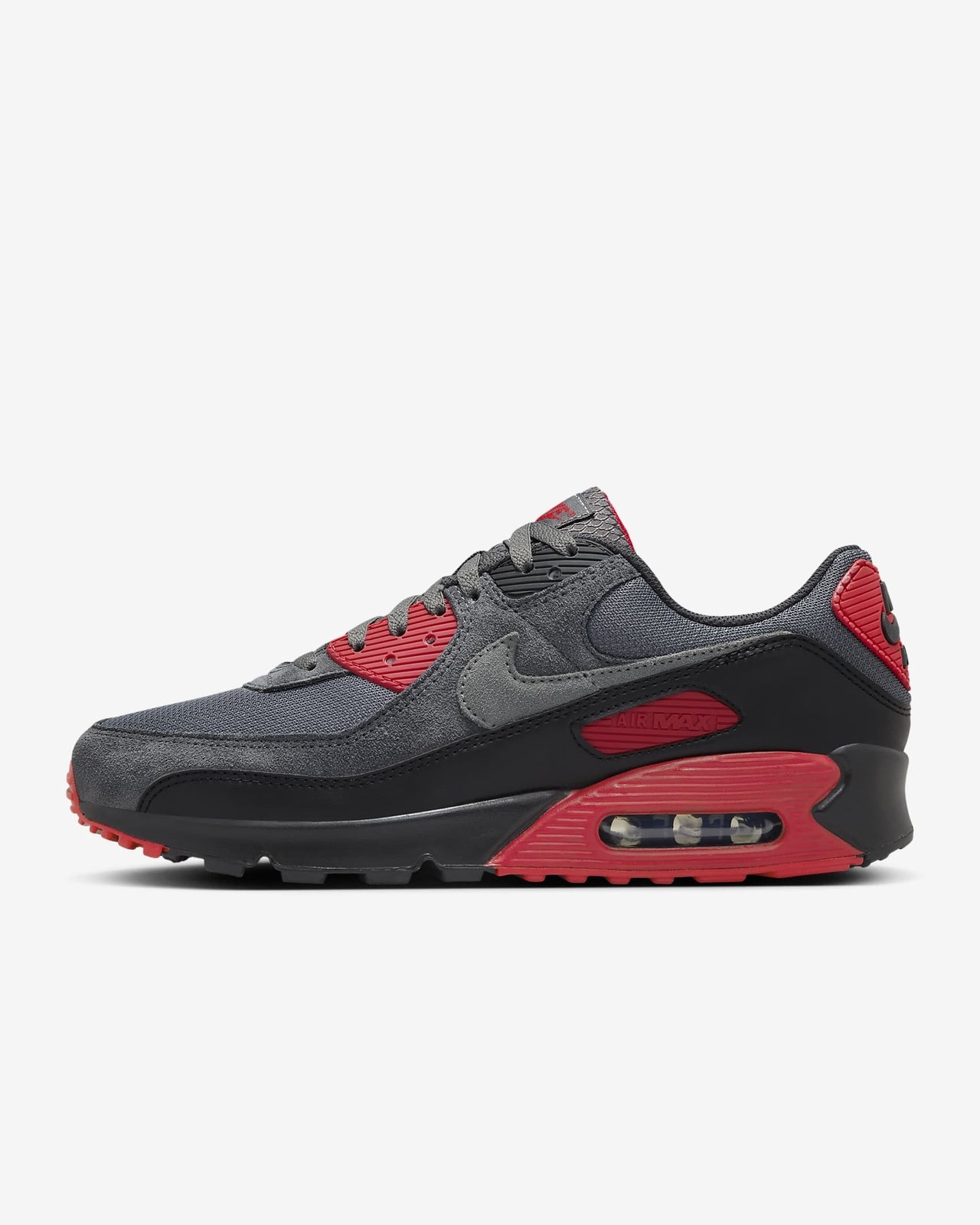 DM0029-007 Nike Air Max 90 Grey Red (Men's)