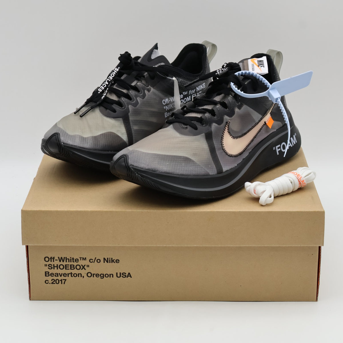 AJ4588-001 OFF-WHITE Ã NIKE ZOOM FLY BLACK (Men's)