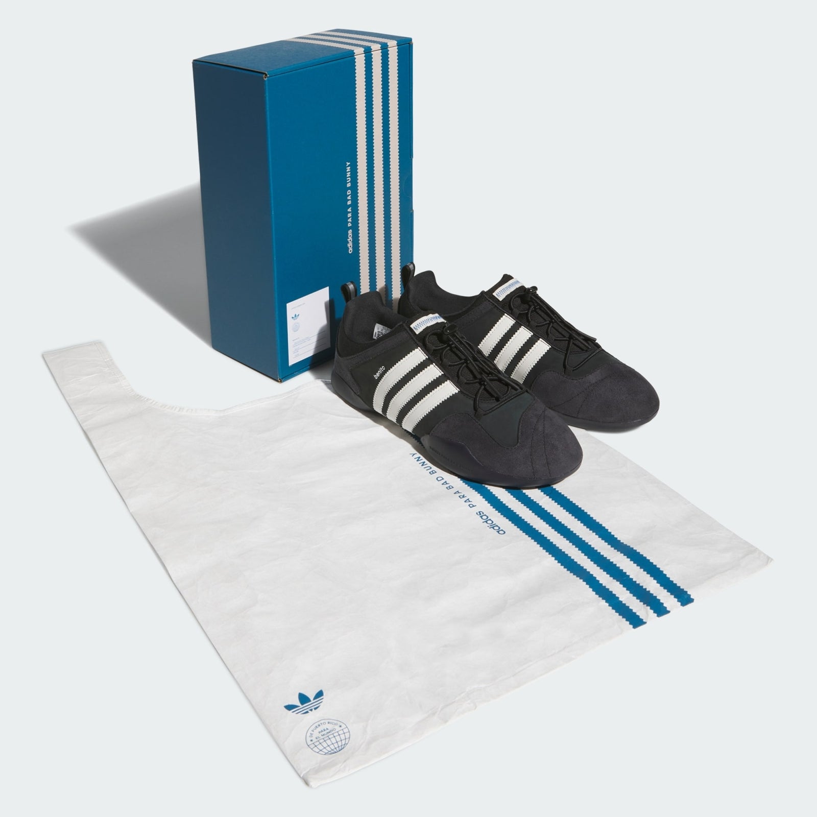 JQ9231 Bad Bunny à adidas Ballerina Core Black Chalk White Carbon (Men's)