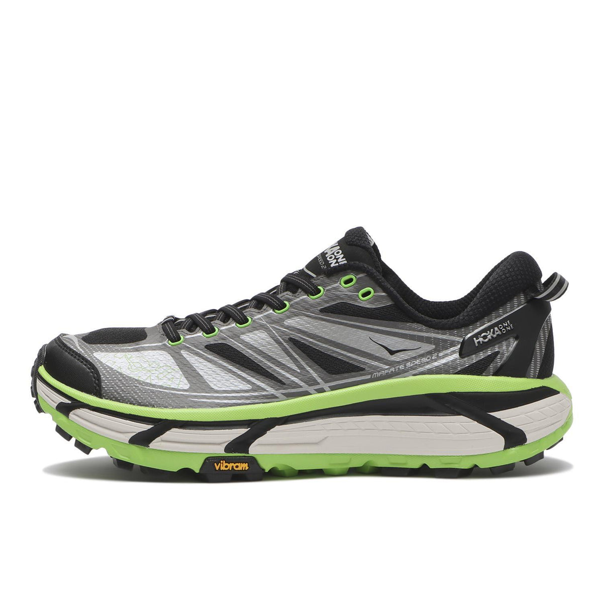 1126851-BCKLC Hoka Mafate Speed 2 Black Green (Men's)