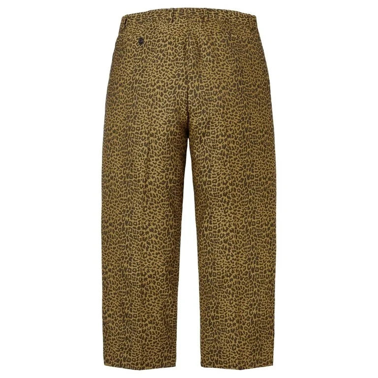 Supreme Leopard Wool Trouser Tan
