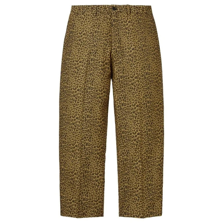 Supreme Leopard Wool Trouser Tan