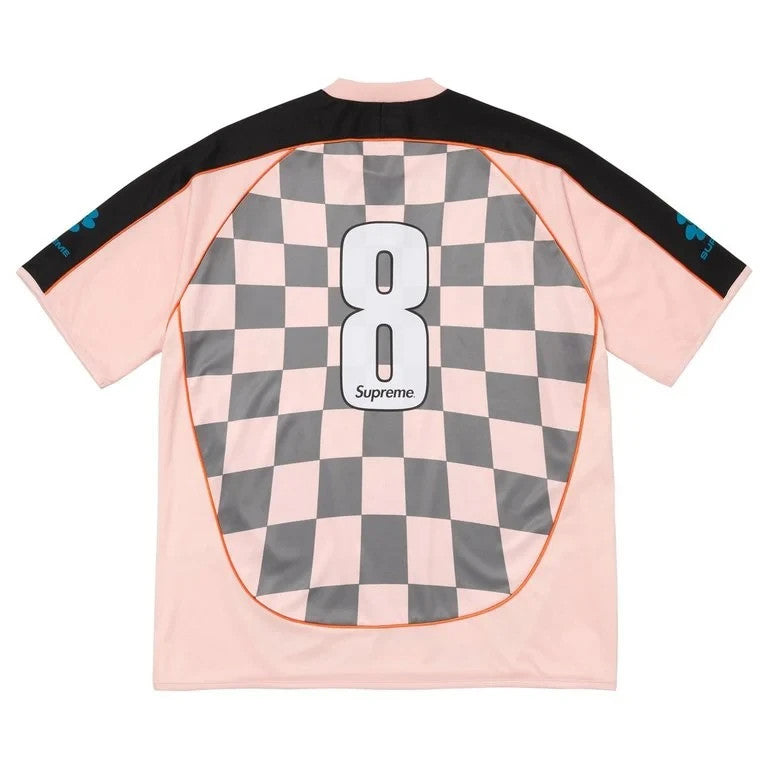 Supreme Checkerboard Soccer Jersey Pink