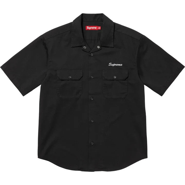 Supreme Rhinestone Pin Up S/S Work Shirt Black
