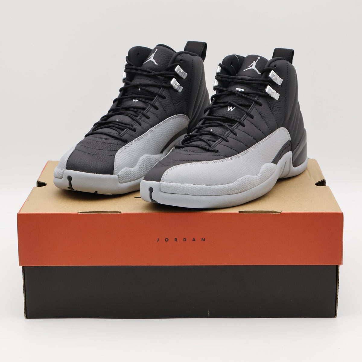 CT8013-010 Nike Air Jordan 12 Retro Barons Black and Wolf Grey (Men's)