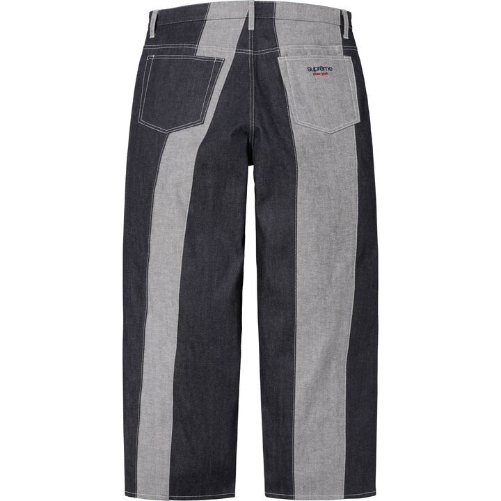 Supreme Paneled Stripe Baggy Jean Rigid Indigo