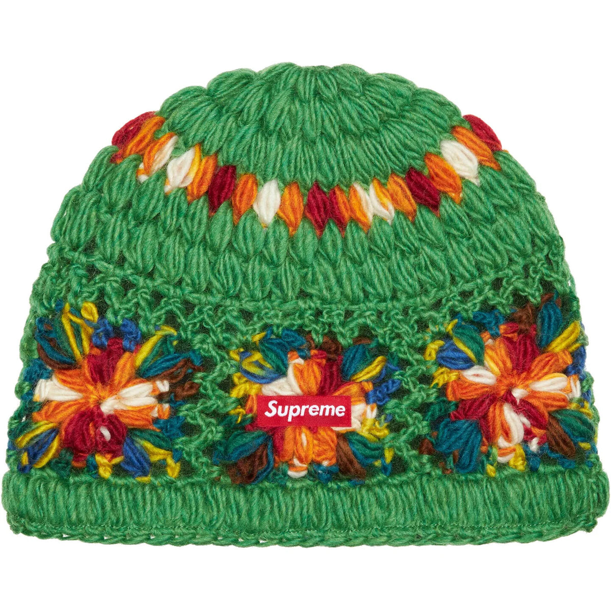 Supreme Crochet Beanie Green