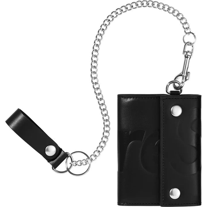 Supreme Leather Chain Wallet (25FW) Black