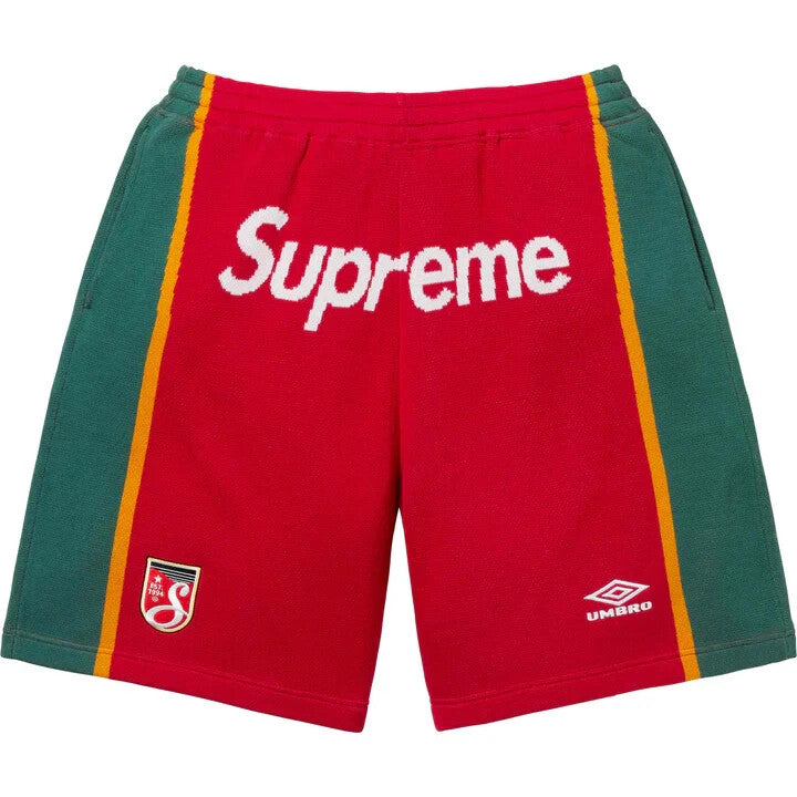 Supreme Umbro Knit Soccer Short Red