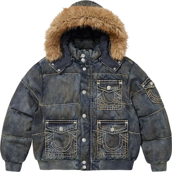Supreme True Religion Puffer Jacket Indigo