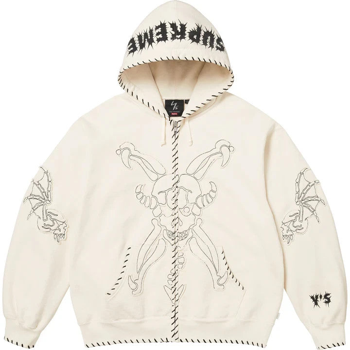Supreme Y's by Yohji Yamamoto Zip Up Hooded Sweatshirt White