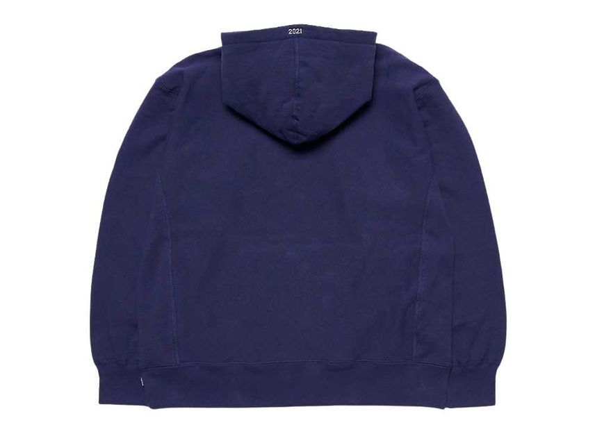 Supreme Box Logo Hooded Sweatshirt Washed Navy (21FW)