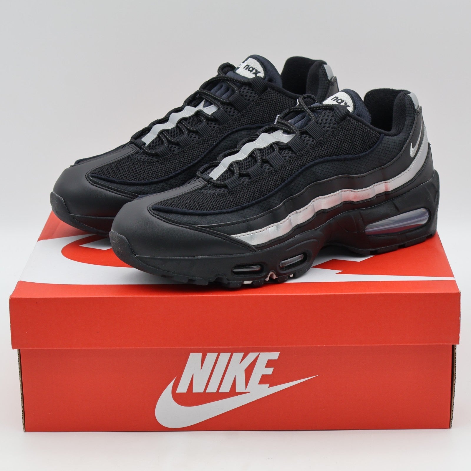 IB1667-003 Nike Air Max 95 OG Big Bubble Black White Metallic Silver (Men's)