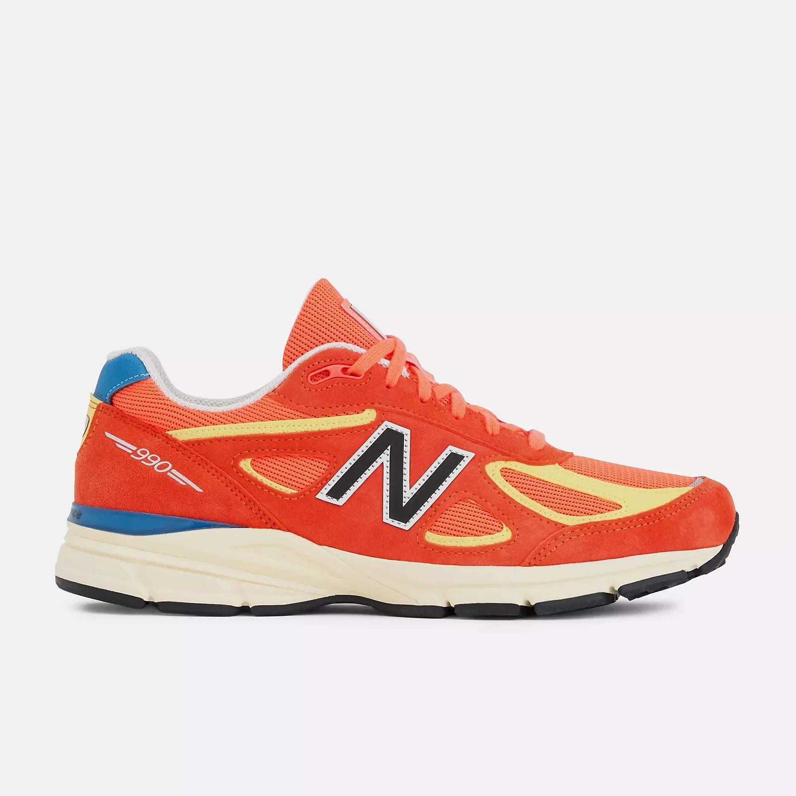 U99076B New Balance 990V4 Urgent Red Maize (Men's)
