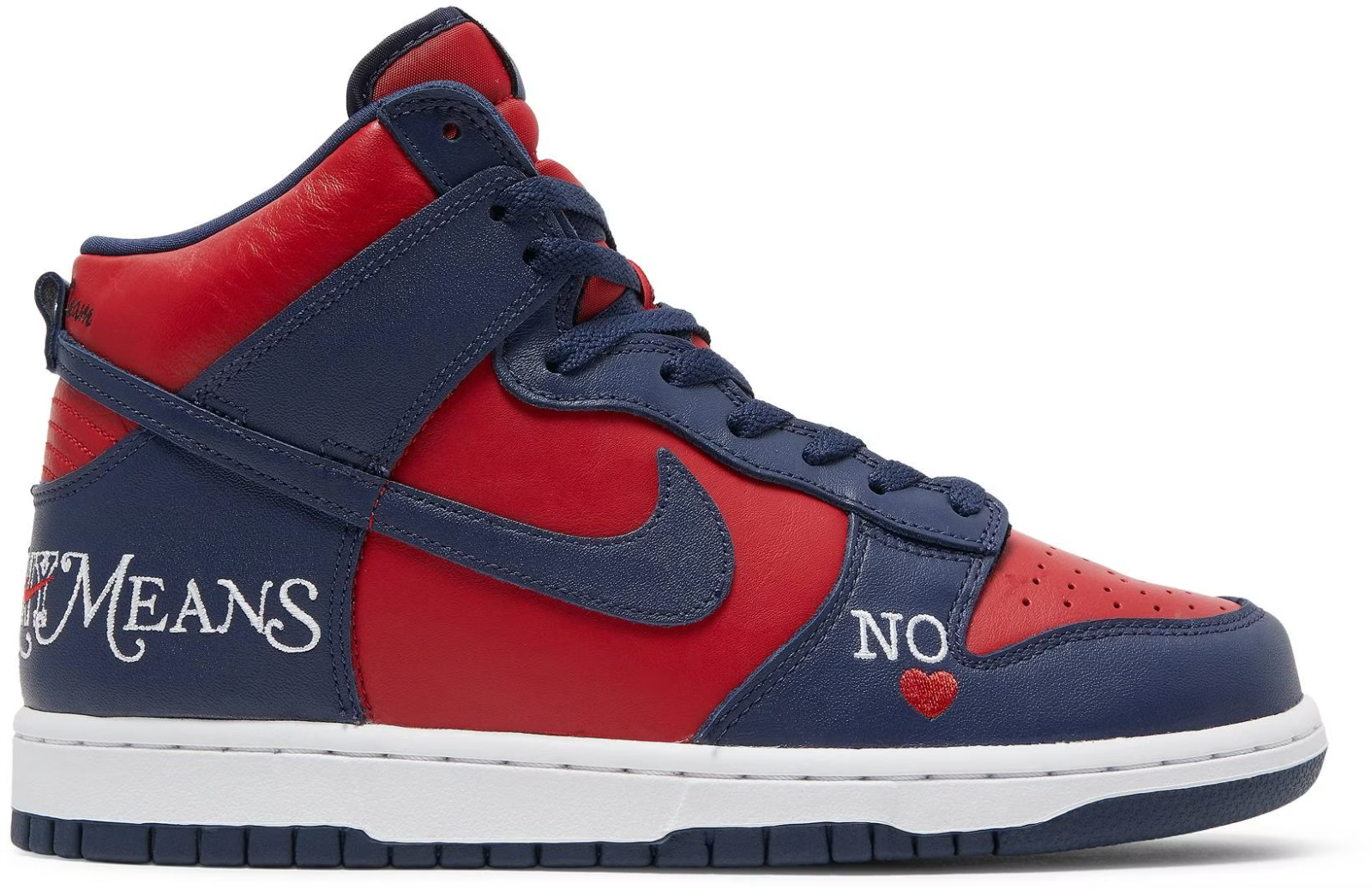 DN3741-600 Supreme à Nike SB Dunk High By Any Means "Red/Navy-White" (Men's)
