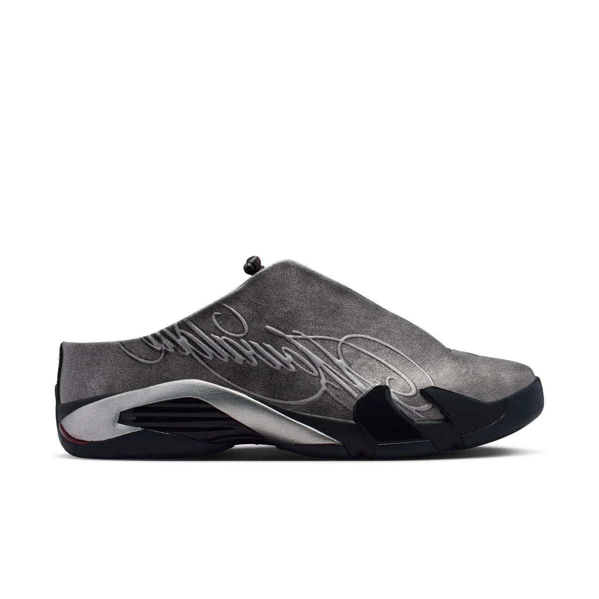 IR0908-001 Mowalola à Nike Air Jordan 14 Mule "Black/Metallic Silver" (Men's)