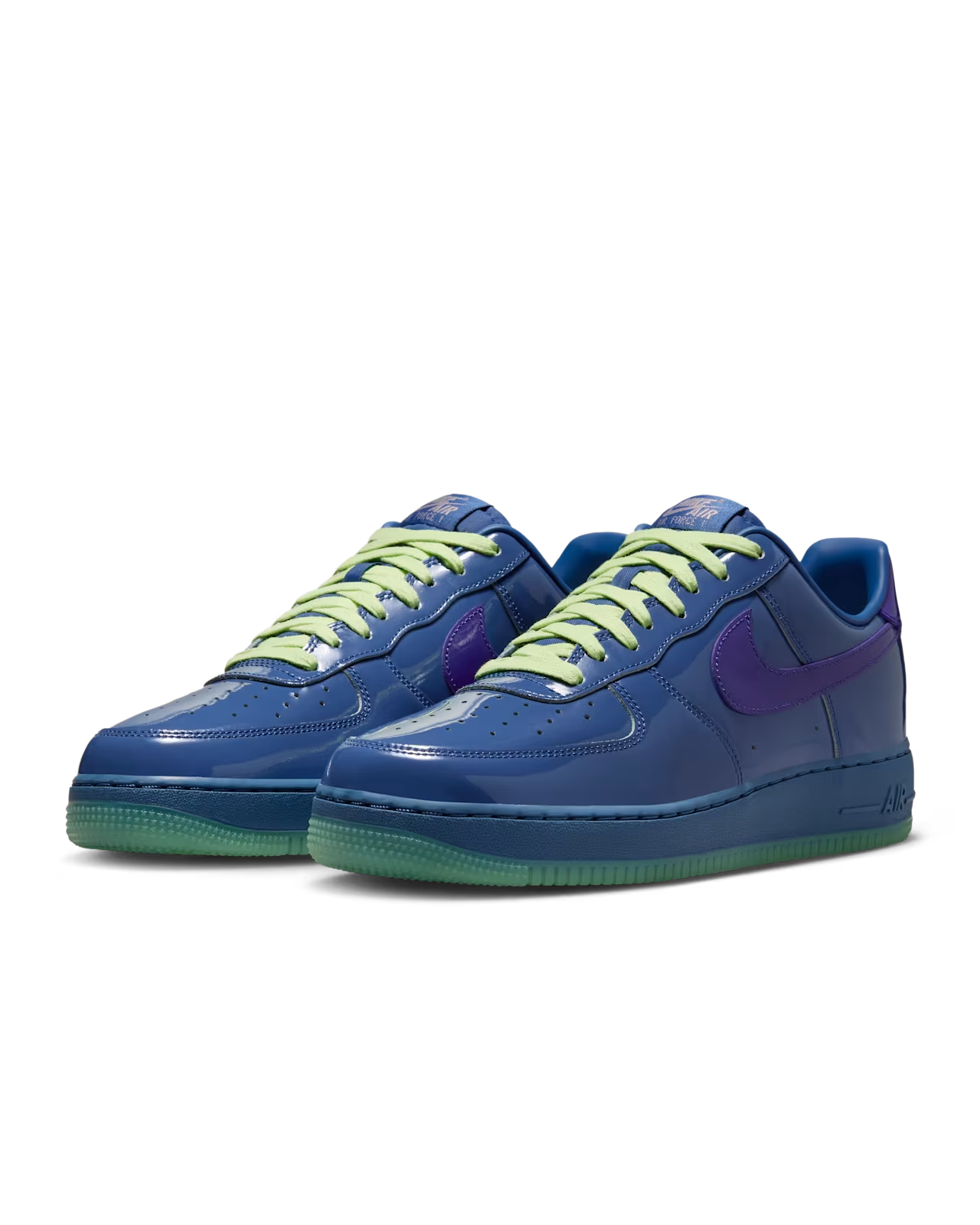 IO4489-400 Nike Air Force 1 Low Patent Leather Mystic Navy Grape Ice (Men's)