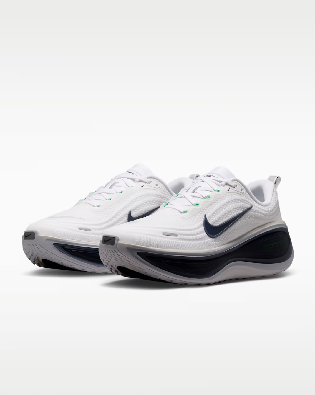 HV8150-109 Nike Vomero Plus "White/Green Spark" (Men's)