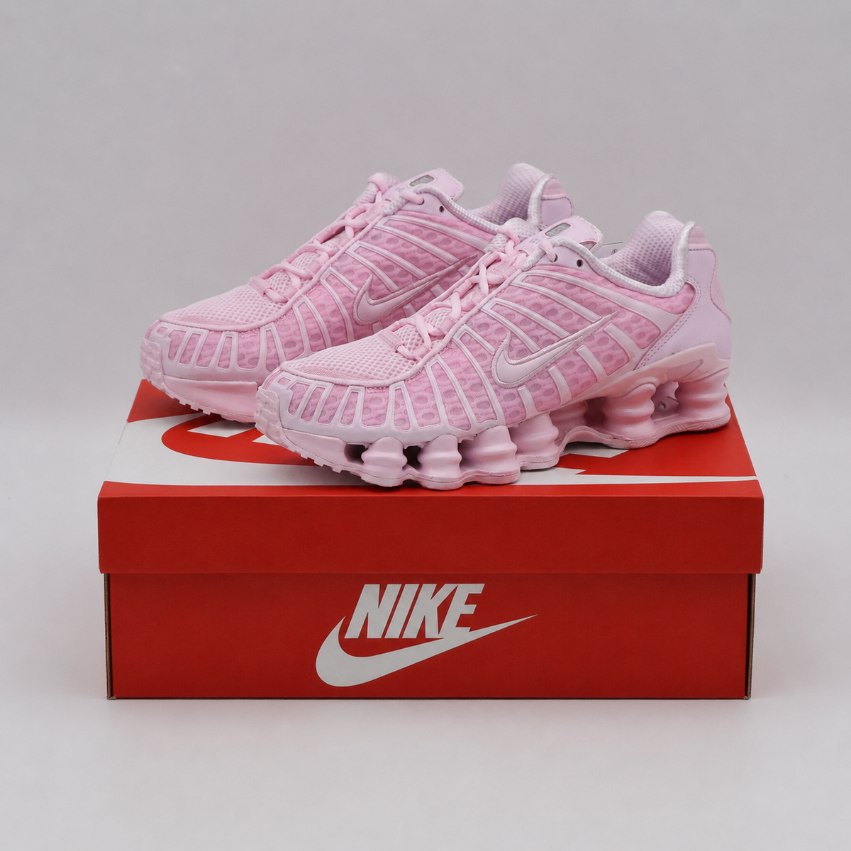 AR3566-603 Nike Shox TL "Pink Foam/Metallic Silver" (Women's)