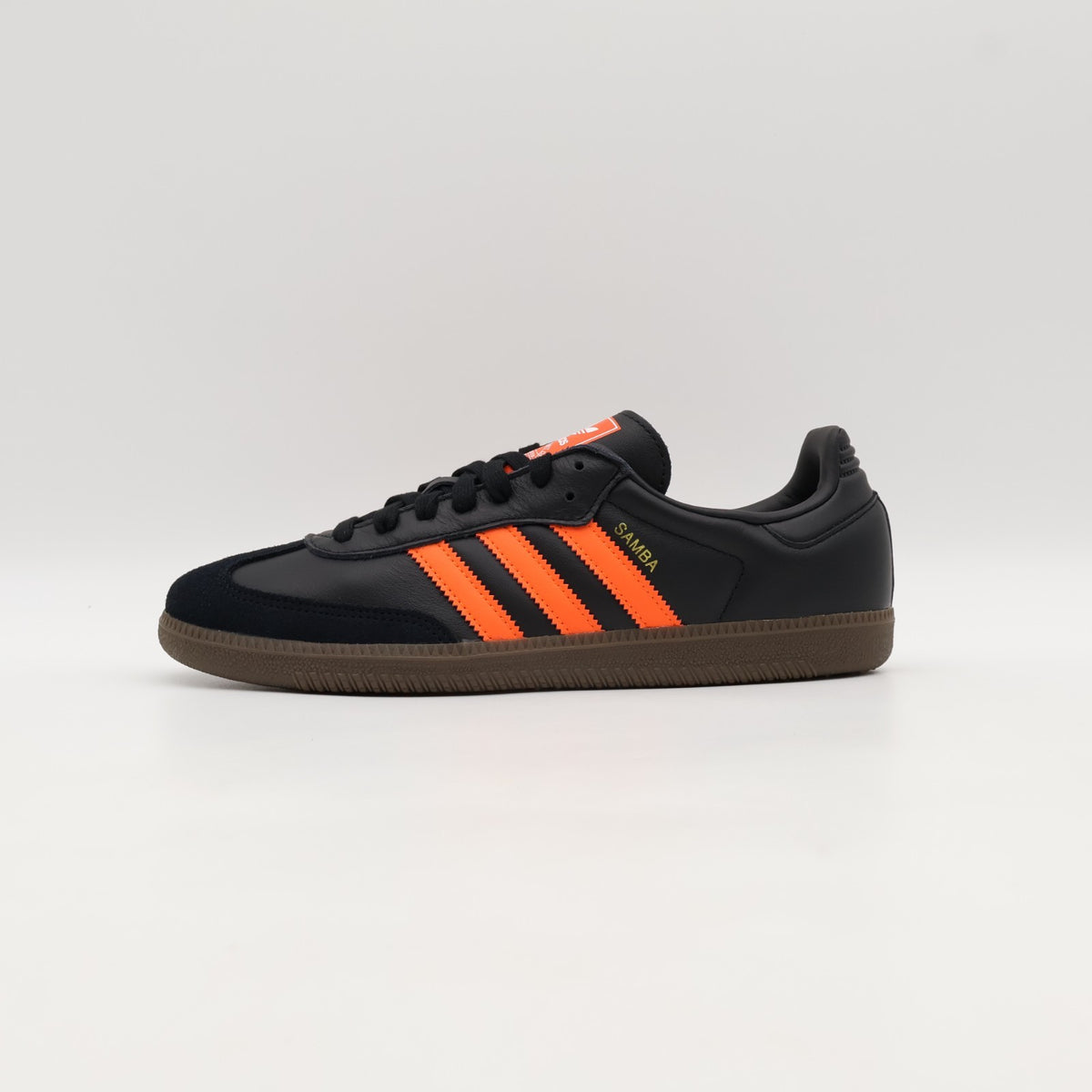 JR0910 adidas Originals Samba OG Core Black Orange Gum (Men's)
