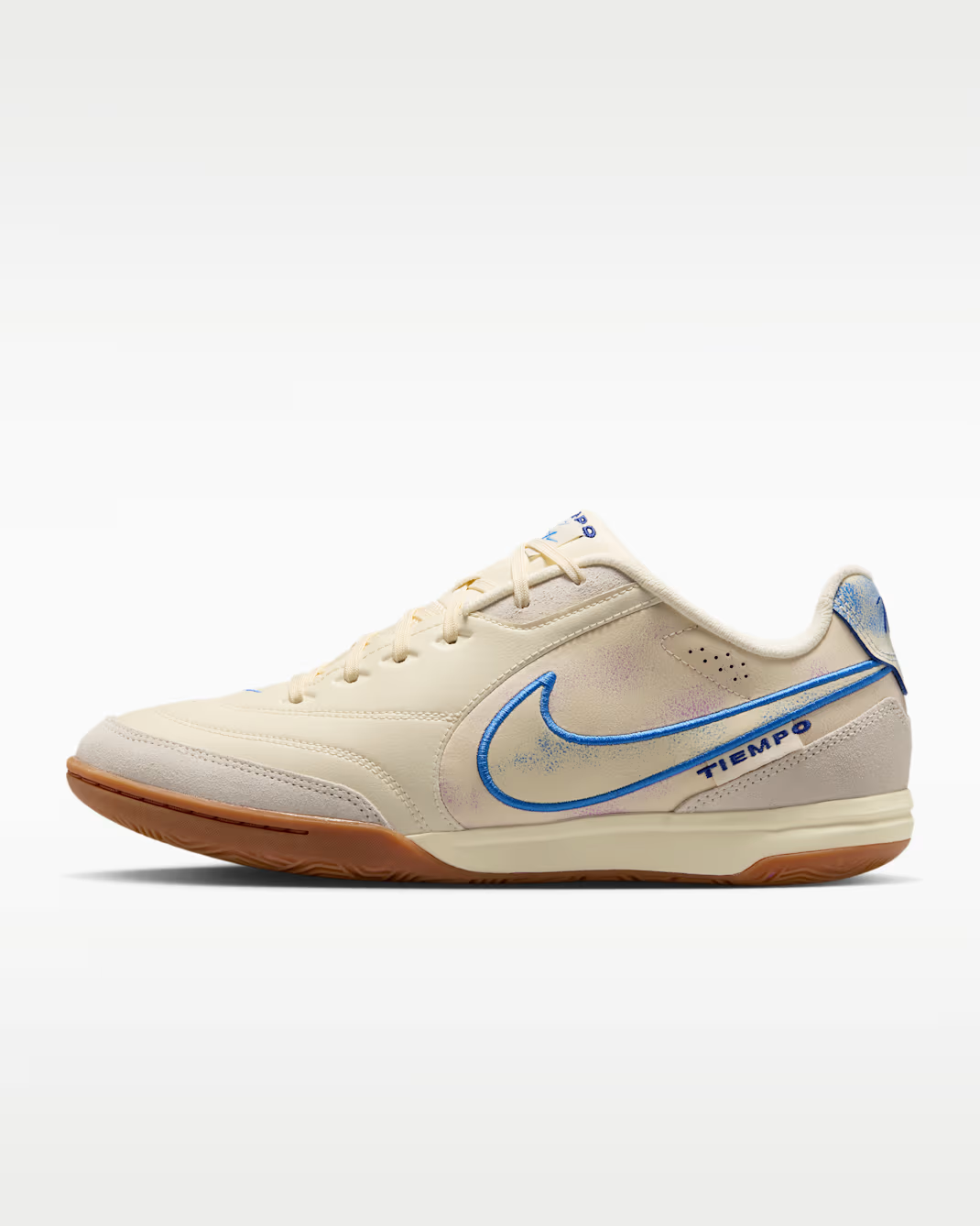 IO9951-149 Nike Tiempo Streetgato PRM Golf "Coconut Milk/Blue Crystal"