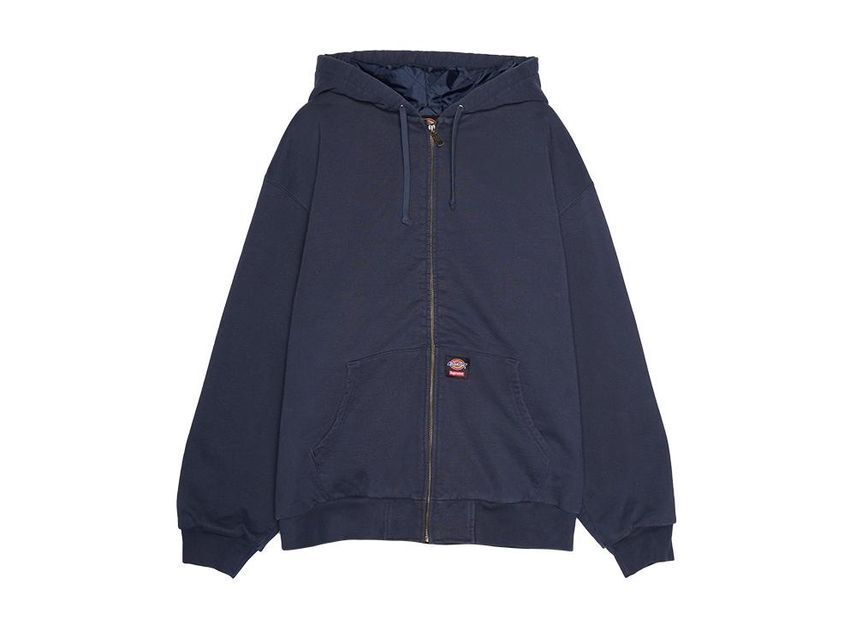 Supreme x Dickies Quilted Lined Zip Up Hooded Sweatshirt Navy