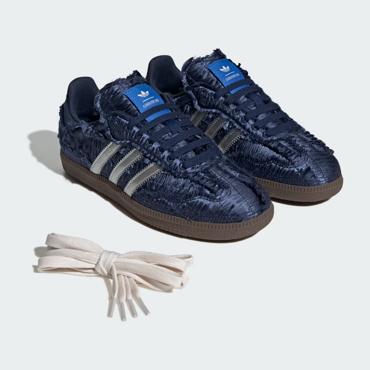 JP9282 Caroline Hu adidas Originals Samba Dark Blue Silver Metallic (Women's)