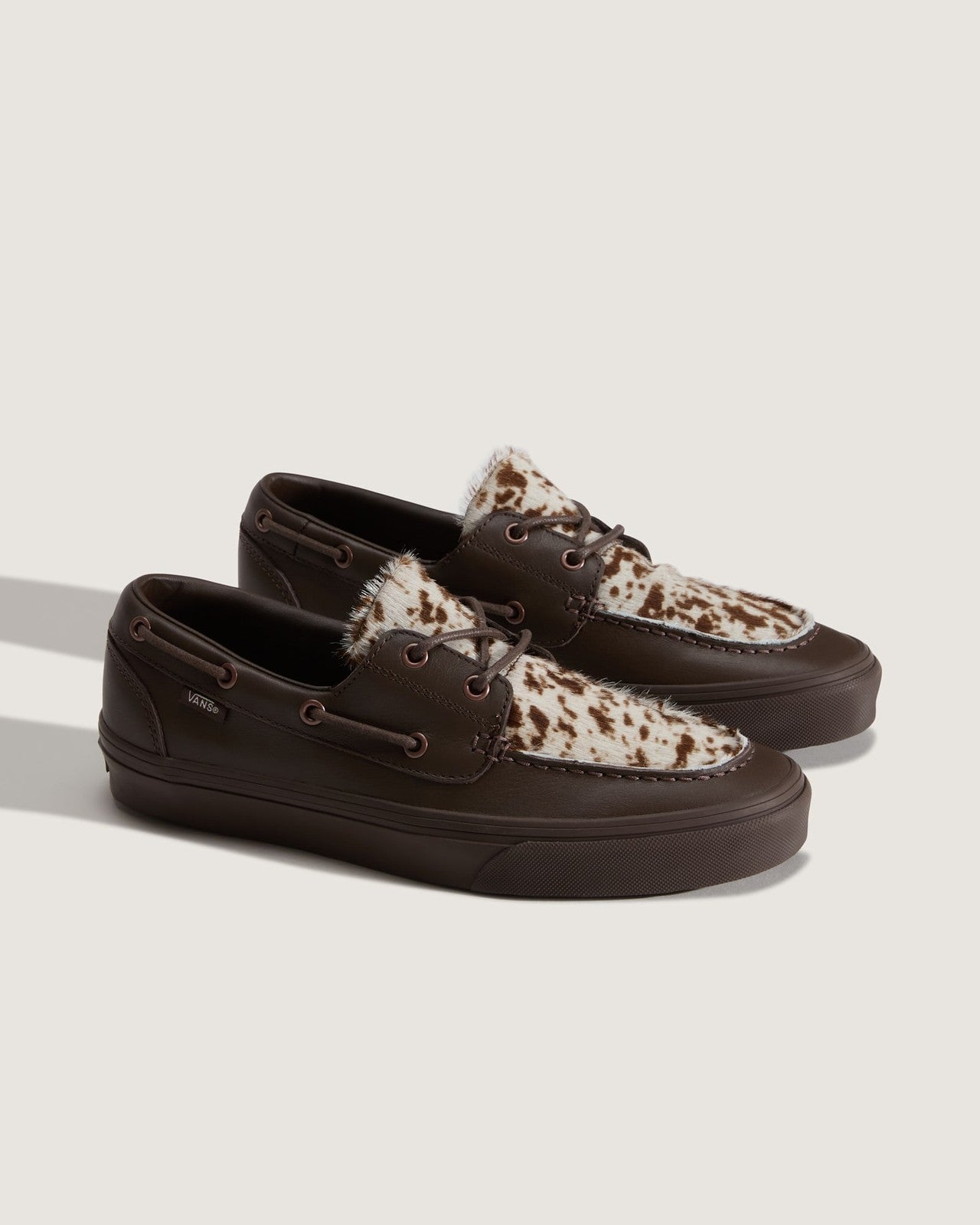 VN000Z96DRB VN000Z96DRB Vans 2 Eyelet Boat Shoe Pony Hair Dark Brown (Men's)