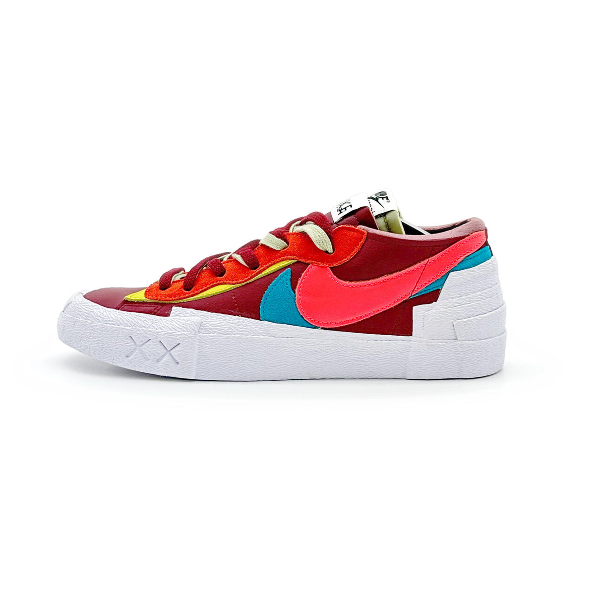 DM7901-600 KAWS sacai Nike Blazer Low Team Red White Maroon Pink Blue (Men's)