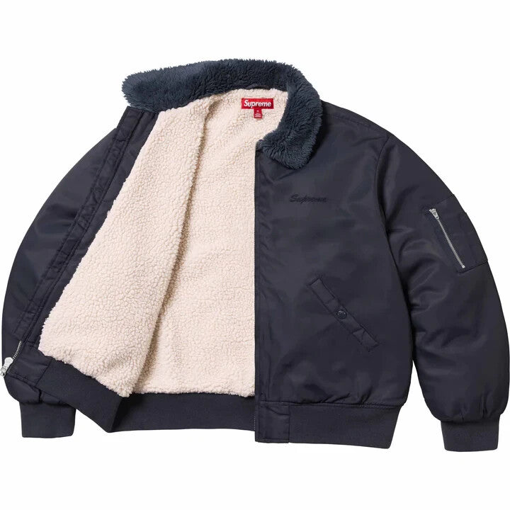 Supreme AOI Nylon Bomber Jacket Navy