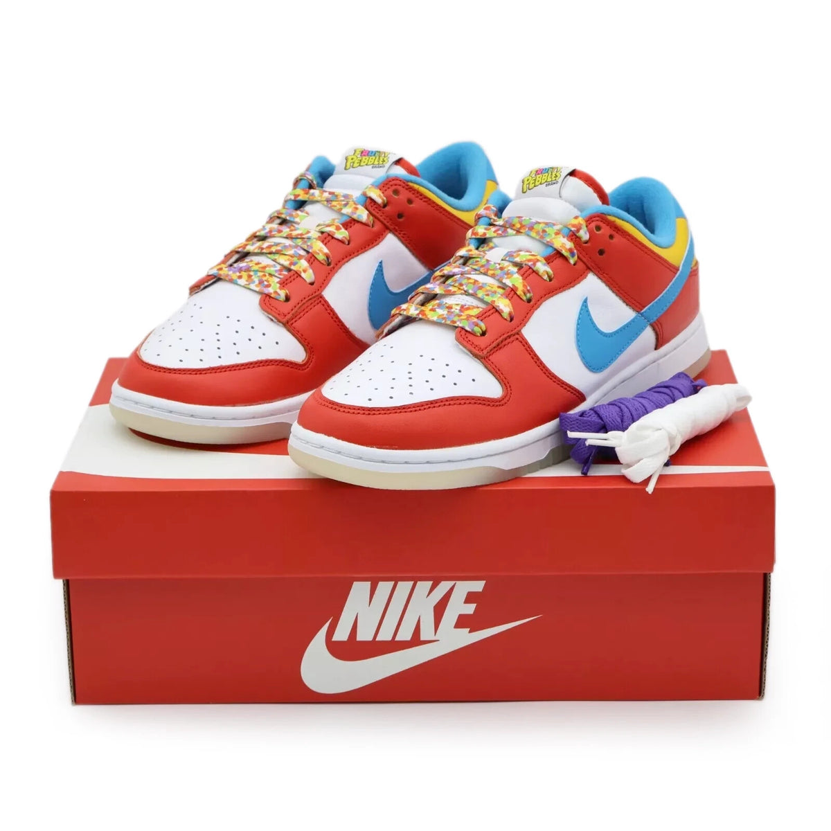 DH8009-600 Nike Dunk Low LeBron James Fruity Pebbles Habanero Red (Men's)