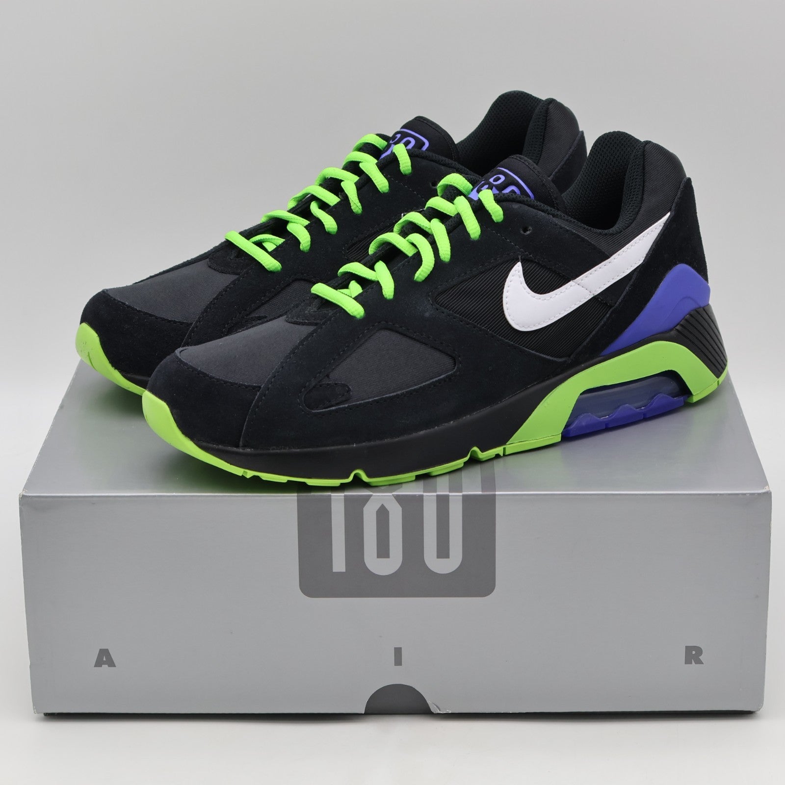 FZ3058-001 Nike Air Max 180 Black White Action Green (Men's)