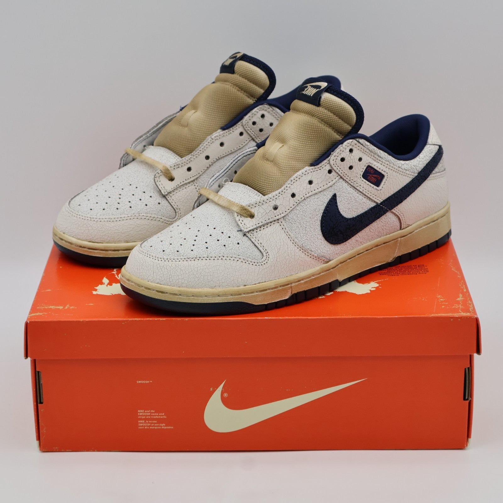 IH6766-001 Stranger Things Nike Dunk Low Phantom Midnight Navy (Men's)