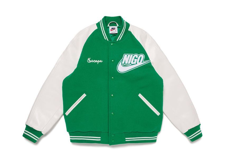 XX28JK004/FV5670-310 NIGO Nike NRG Varsity Jacket Greenï¼NIGOï¼