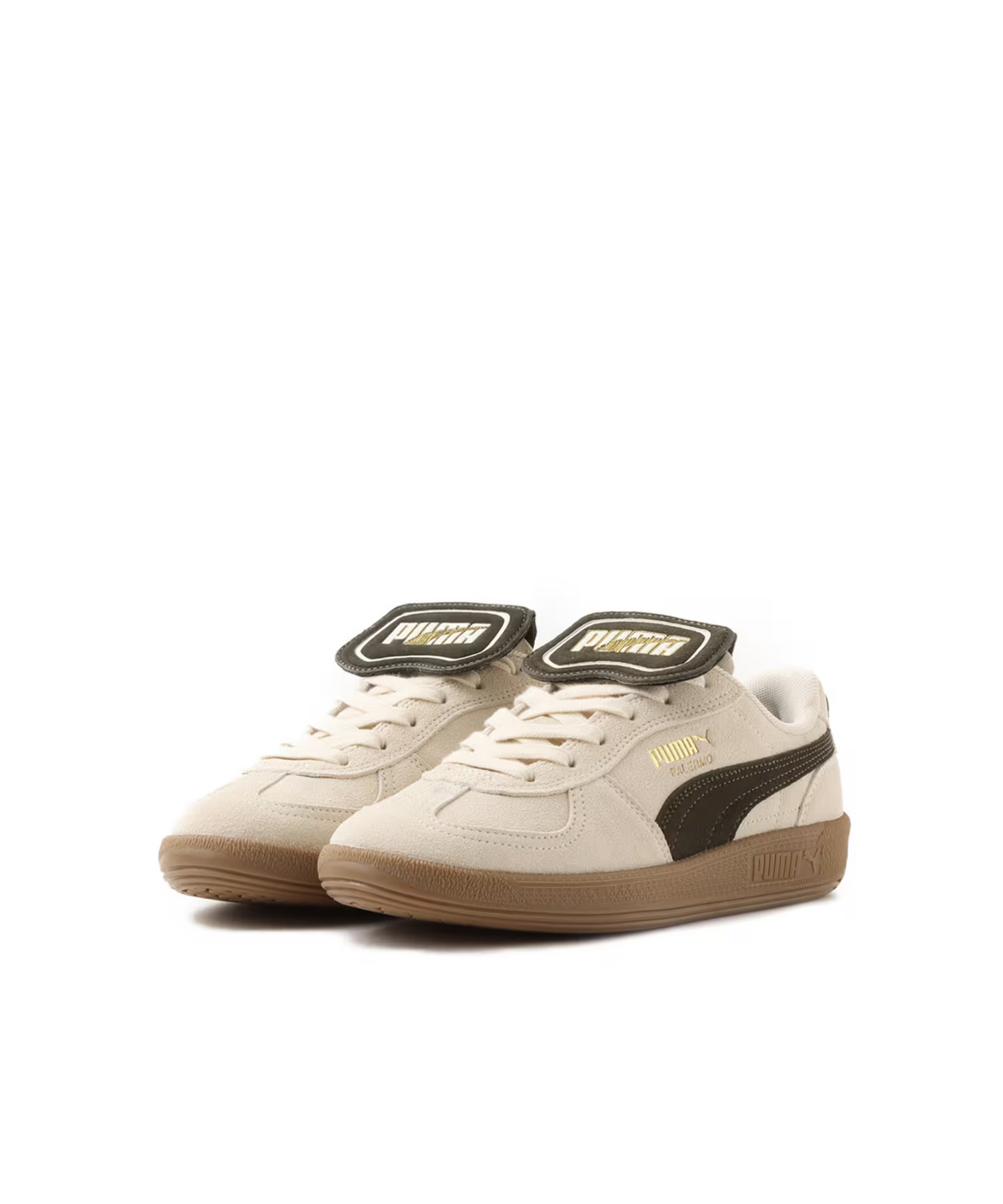 402350-04 PUMA PALERMO PREMIUM SUEDE ALPINE SNOW-DARK OLIVE-PUMA (Men's)