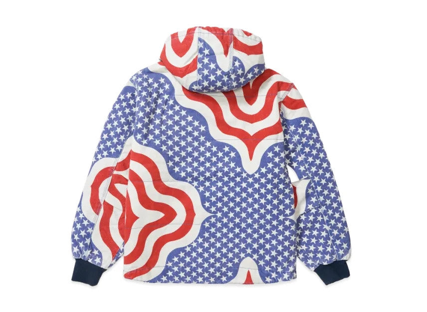 Supreme Flag Quilted Hooded Work Jacket "Multicolor"