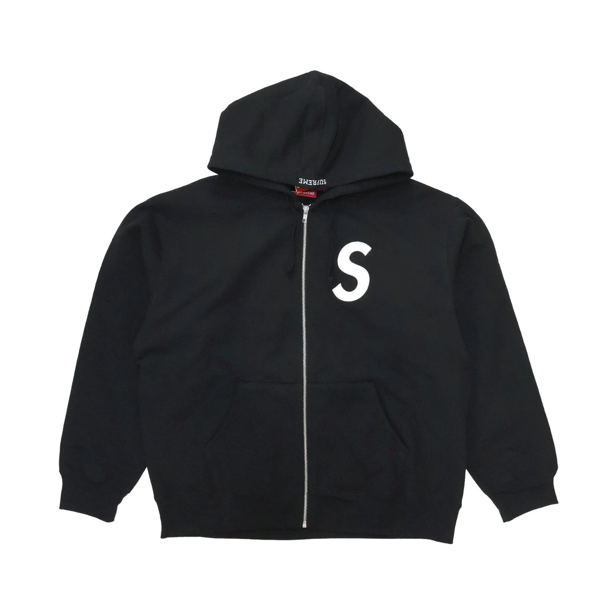 Supreme S Logo Zip Up Hooded Sweatshirt Black (FW24)