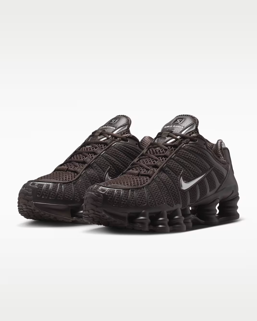 IH2559-201 Nike Shox TL "Velvet Brown/Metallic Silver" (Women's)