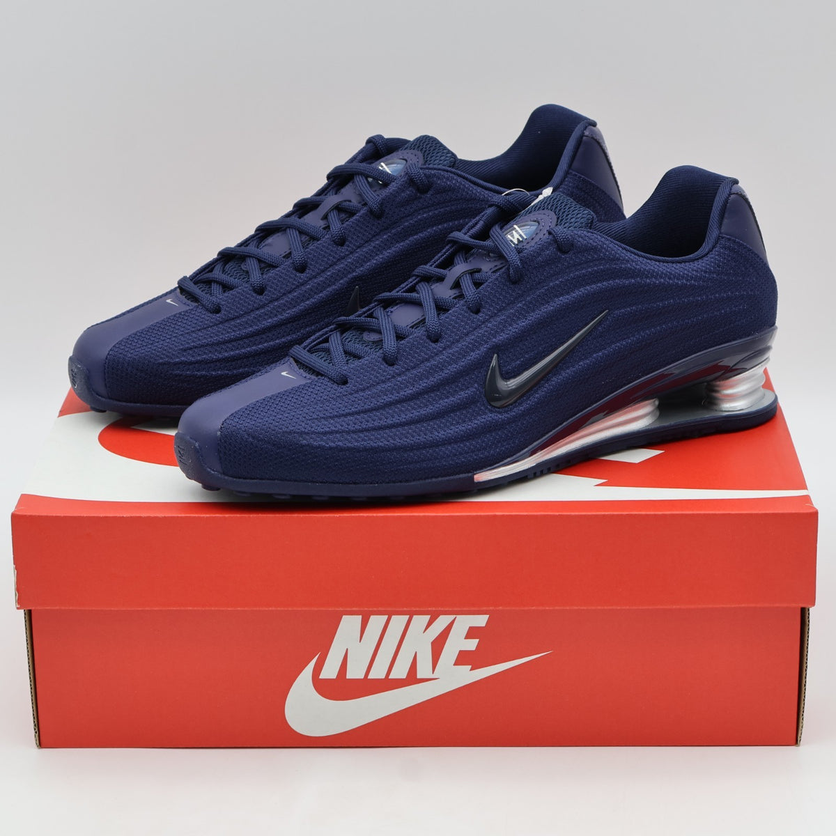 HQ7540-401 Nike Shox Z Midnight Navy Metallic Silver (Women's)