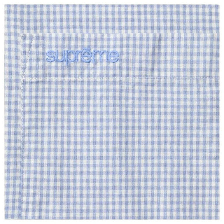 Supreme Gingham S/S Shirt Blue