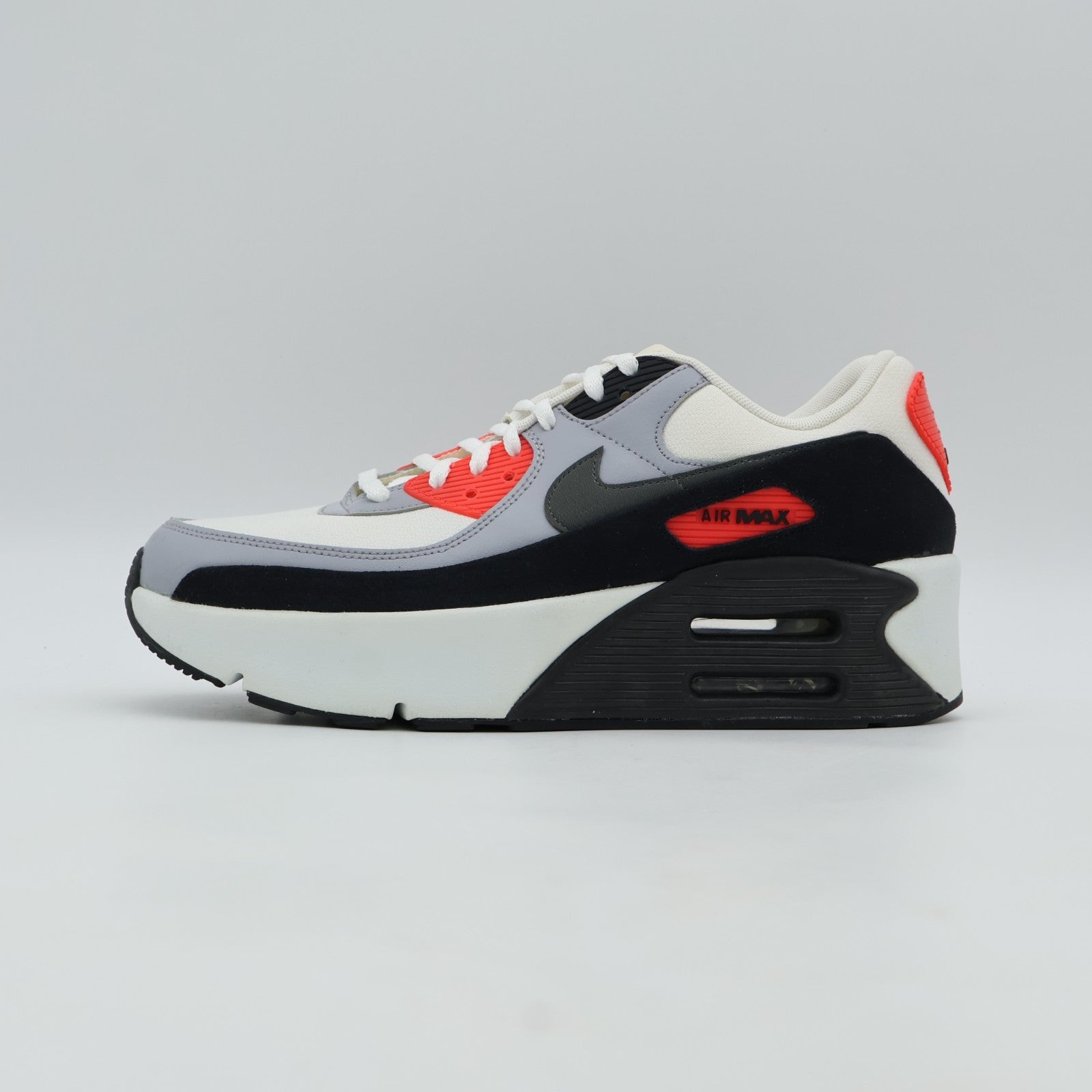 FD4328-101 Nike Air Max 90 LV8 Summit White Black Wolf Grey Smoke Grey (Men's)