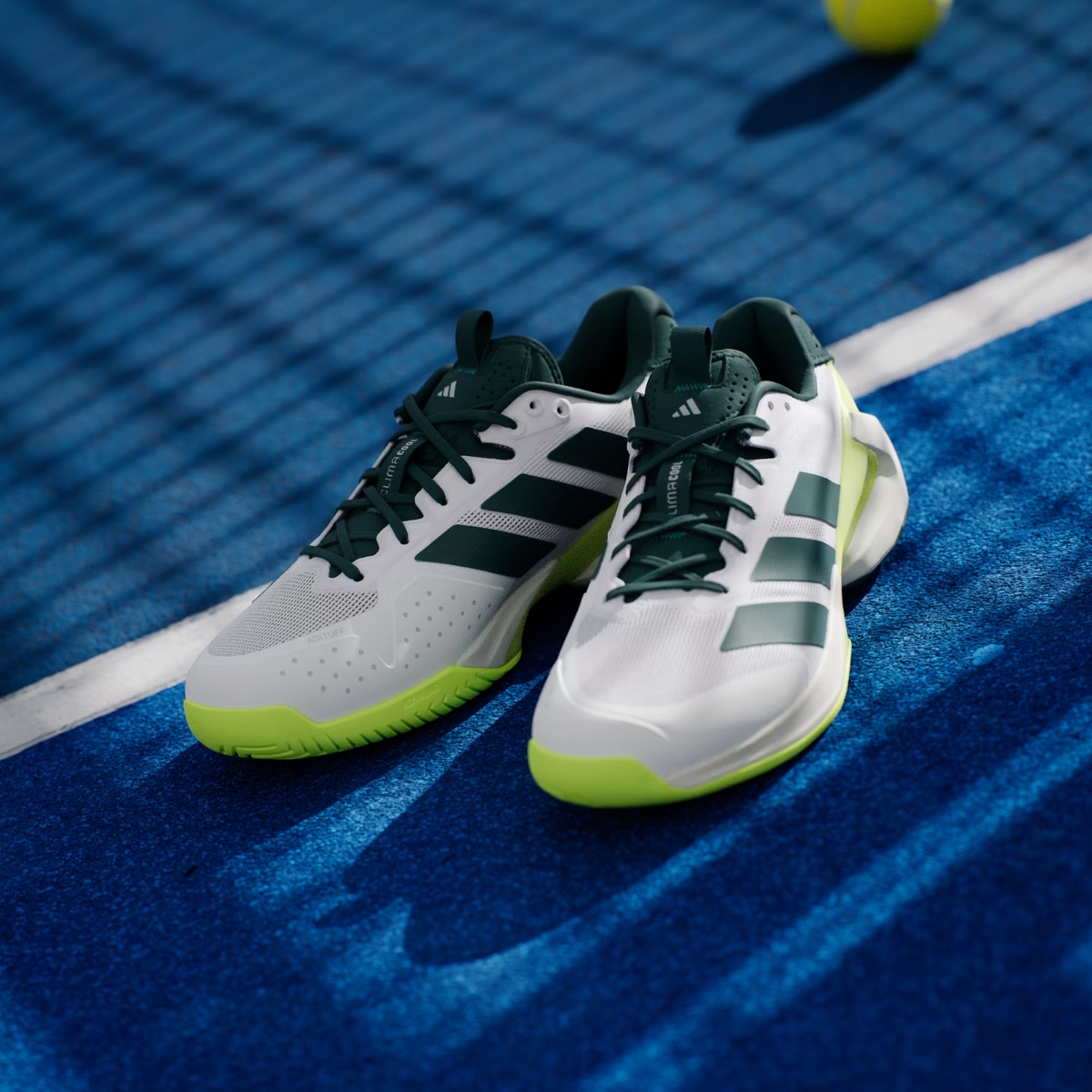 JR2714 adidas Adizero Ubersonic 5 Tennis Cloud White Aurora Ivy (Men's)