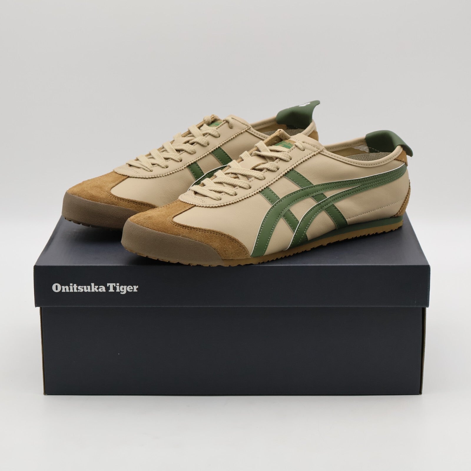 1183C102-250 Onitsuka Tiger Mexico 66 Beige Grass Green (Men's)