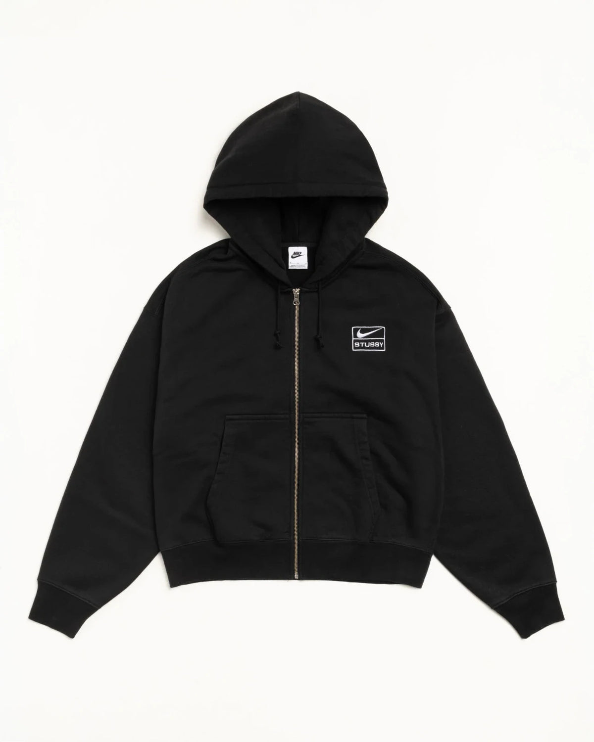 FJ9175-010 Stussy Nike Stone Washed Fleece Zip Hoodie Black (US Size)