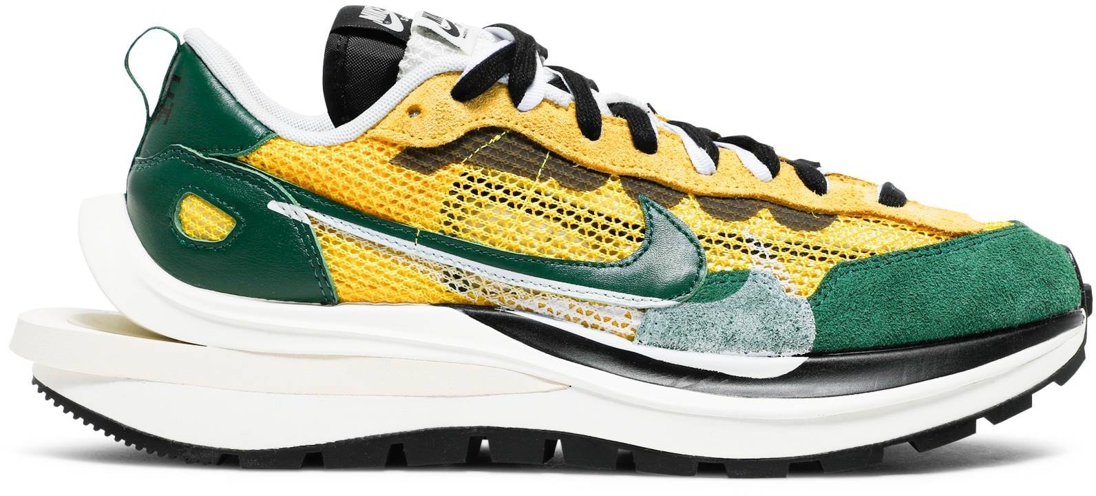 CV1363-700 sacai à Nike Vapor Waffle "Tour Yellow/Stadium Green-Sail" (Men's)