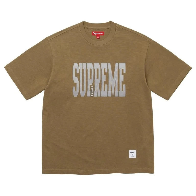 Supreme Stretch Appliqué S/S Top Olive Brown